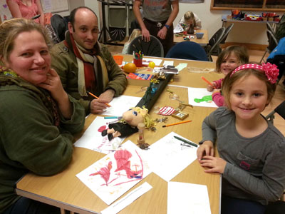 Lots of families took part in the Big Draw! event